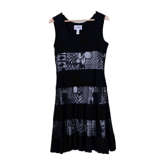 Joseph Ribkoff Dresses & Skirts - Joseph Ribkoff Dress US 12 Black White Lined Lace Panels Fairy Grunge Whimsigoth